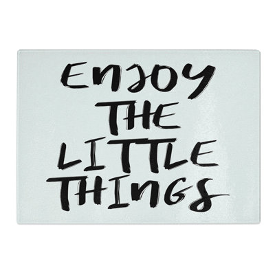 Enjoy the Little Things Typography Chopping Board