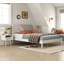  Feeney 3-Piece Bedroom Set, Platform Bed With Two Nightstands, Cream White, Queen