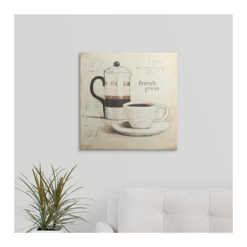 « iii » par emily adams, impression Parisian Coffee, H 35 po x l 35 po x P 1,5 po, Toile