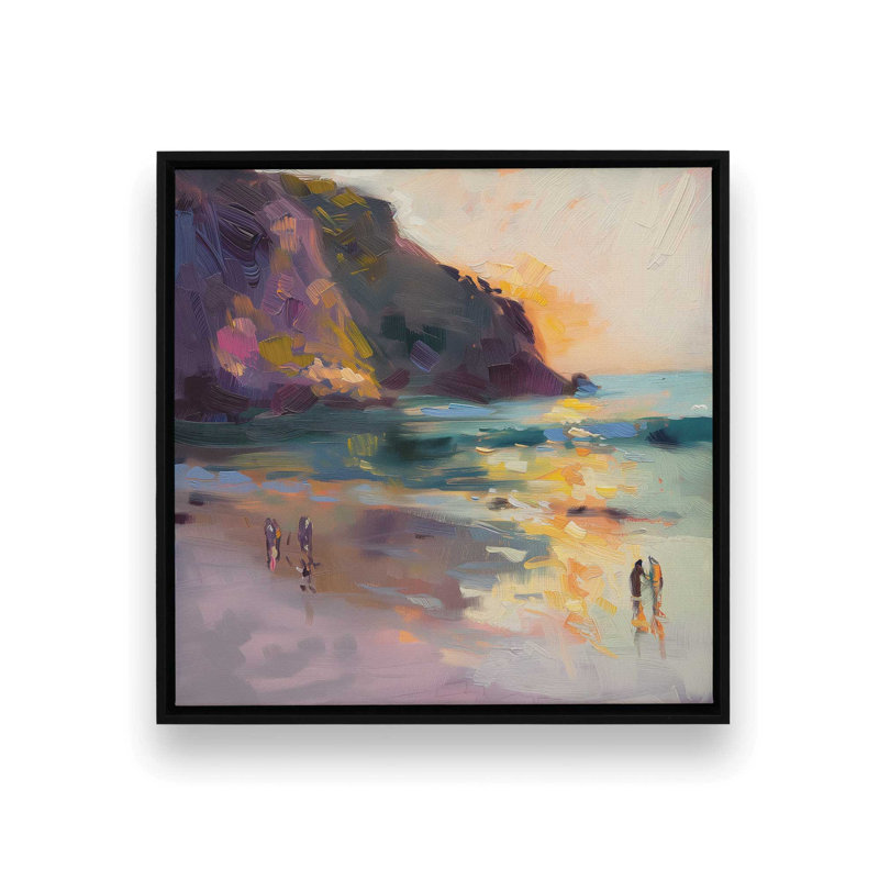 «Nocturne Sunset Soiree V1 (Square)», reproduction d'art encadrée sur toile par Azure Artisanal Studio