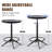 Jivka Pine Round Solid Wood Top Metal Base Dining Table