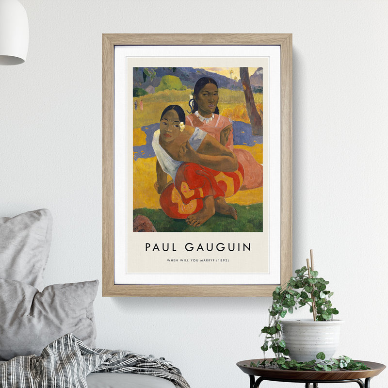 Nafea Faa Ipoipo by Paul Gauguin - Picture Frame Painting, 48cm H x 36cm W x 2cm D