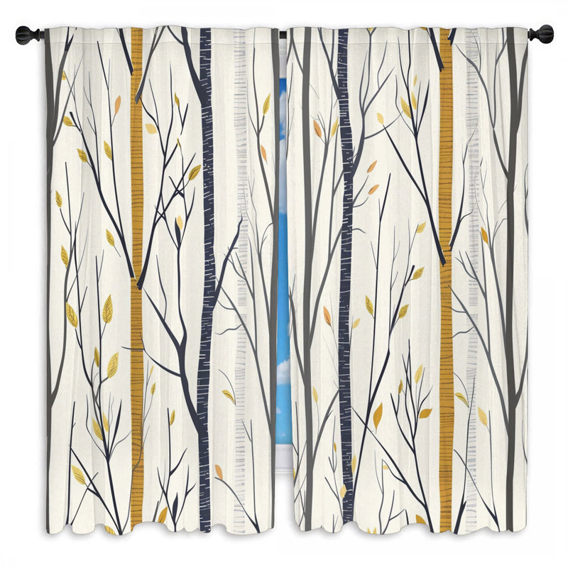 Paire de rideaux obscurcissant en polyester Tamichael, L 40 po x L 52 po