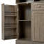 52.8" Traditional Freestanding Buffet With Hutch - Kitchen Pantry Cabinet With Pull-Out Side Storage-383573266