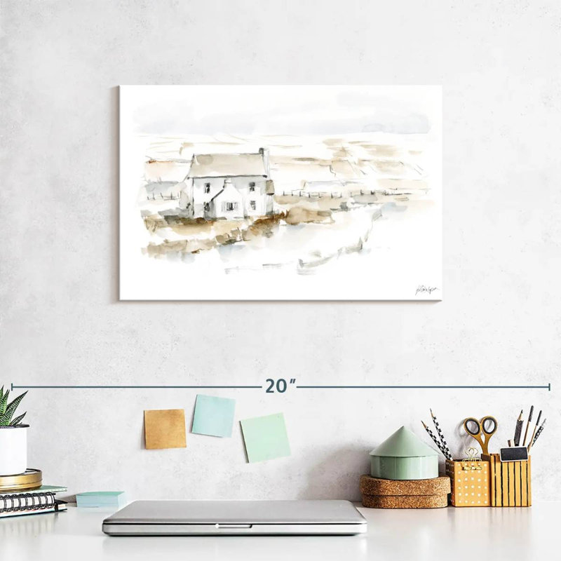 Lilie Neutral Farmhouse I, 8" H x 12" W