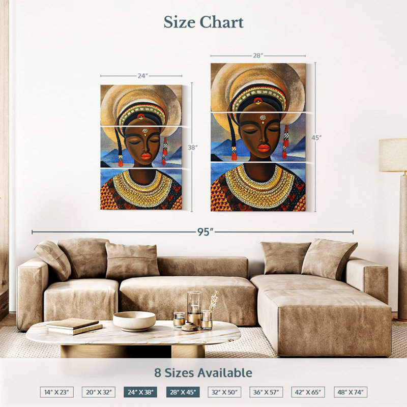 Leisha majestueuse beauté africaine, H 38 po x l 24 po