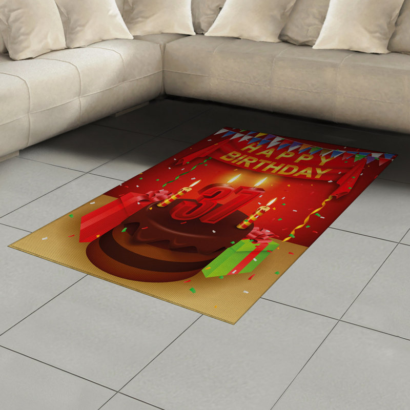 Colorful High Density Long Fiber Poly Threads Decorative Area Rug Carpet, Rectangle 4' x 5'8"