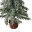 Sapin de Noël givré givré avec base en jute