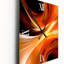 Horloge murale orange abstraite et chaleureuse fractale IV-1889851989