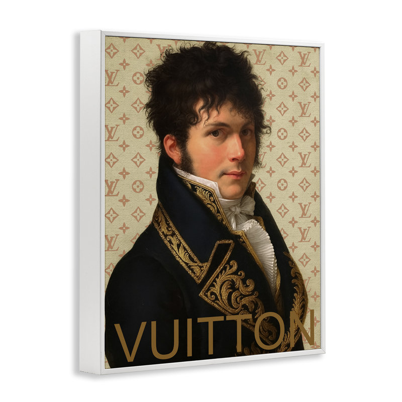 «Glam Gentleman In Spring», estampe numérique, design par Grotto Studios, Giclée encadrée blanc bord de mer