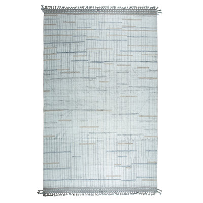 Marrakech Ivory Cloud Hand-Knotted Contemporary Transitional Wool 8' x 12'10" Area Rug