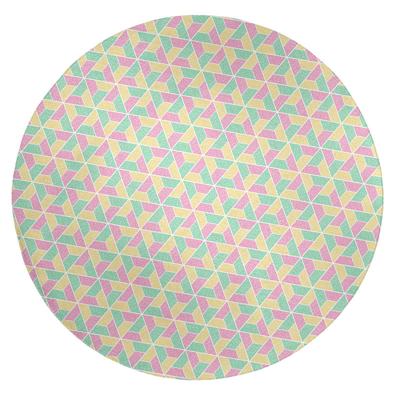 Chenille Oriental Indoor Rug, Round 5'
