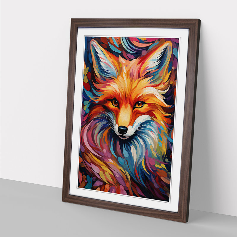 Fox Orphism No.2 - Framed Print, Walnut Framed, 34cm H x 25cm W