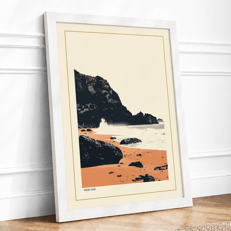 Headland Coastal - Framed Print, A1 - 84.1 x 59.4 cm, White