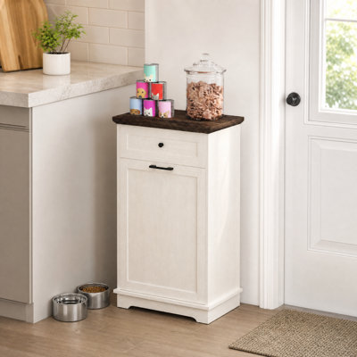 Armoire à ordures inclinable avec tiroir