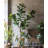 Faux Fiddle Leaf Fig Tree in Resin and Plastic Pot-345646495