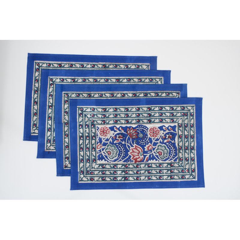 ENSEMBLE DE 6 NAPPES BLUE 19 "X 13" Marcenia