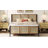 Vena Boho Style Full Bed Frame with Rattan Headboard and Footboard, No Box Spring Needed, Iron Platform Bed With Stable Metal Frame-1415020866