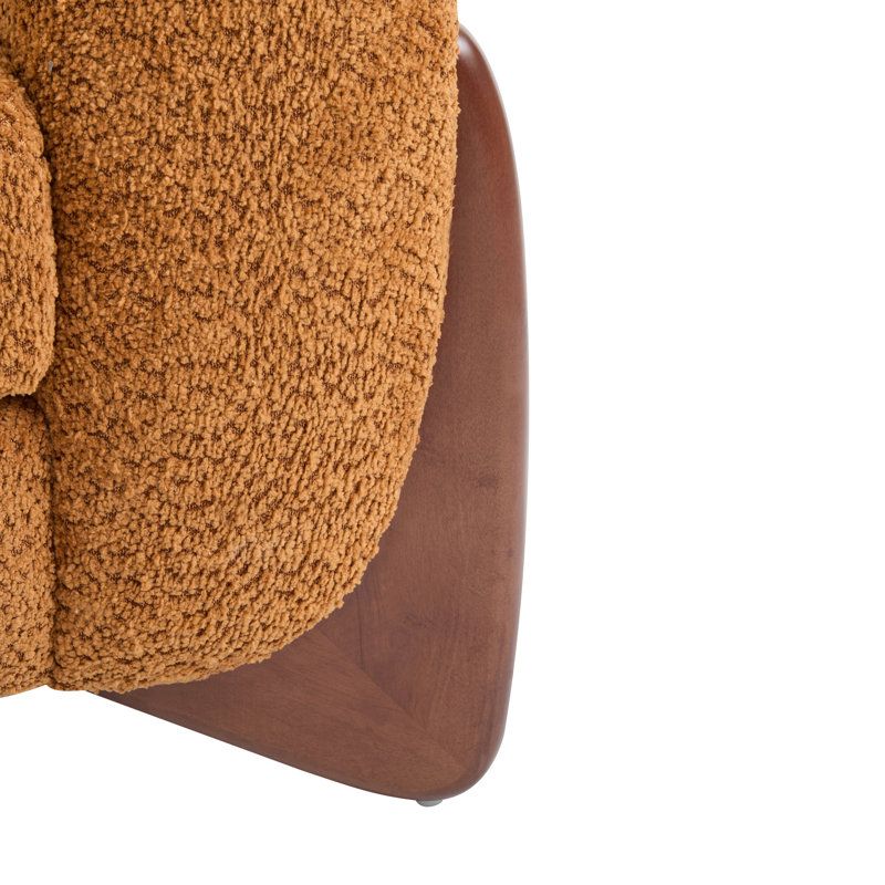 Canapé Rhudine Boucle, 2, H 27 po x l 63 po x P 32 po, Caramel