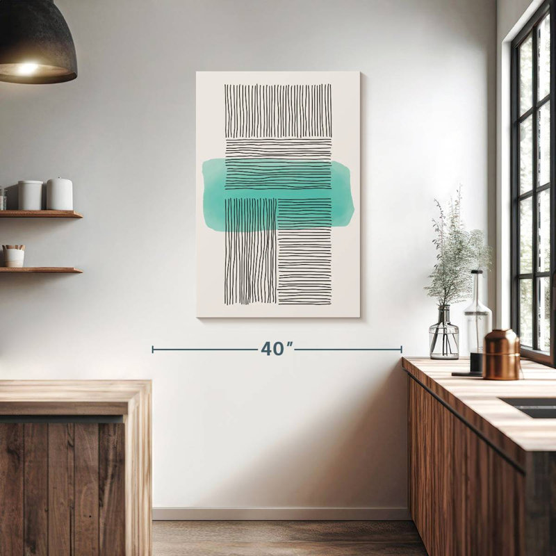 Avery Lines On Green, 39" H x 26" W