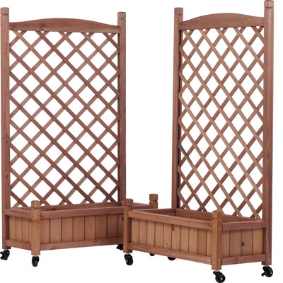Raised Garden Bed With Trellis 2 Pack,