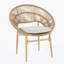 Chaise d'extérieur en osier, ensemble de 2-1467488611