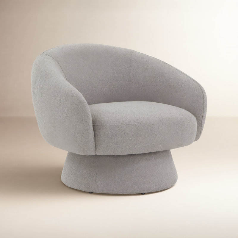 Fauteuil demi-tonneau pivotant Boucle, Gris