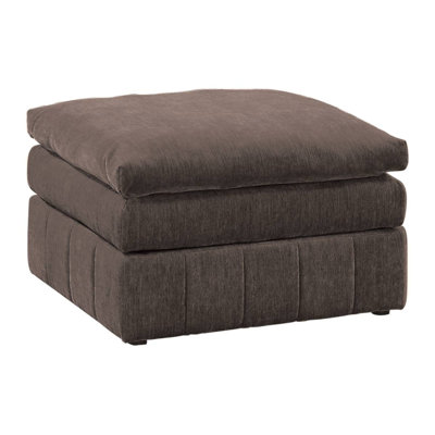 Contemporary 1Pc Ottoman Modular Chair Sectional Sofa Living Room Furniture Mink Morgan Fabric- Suede