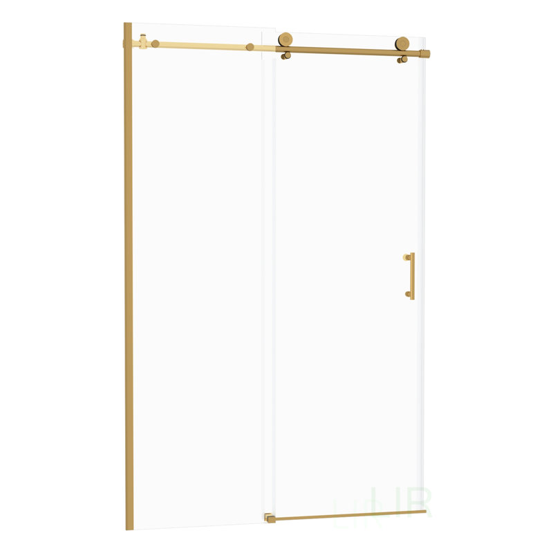 48"W X 76"H Single-Slide Shower Door - 8Mm Tempered Glass With 304 Stainless Steel Frame, Shower Door