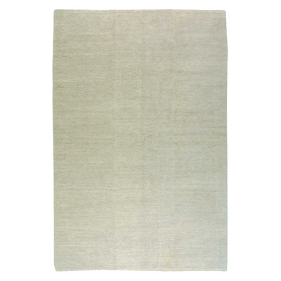 Chenille Wool Area Rug in White