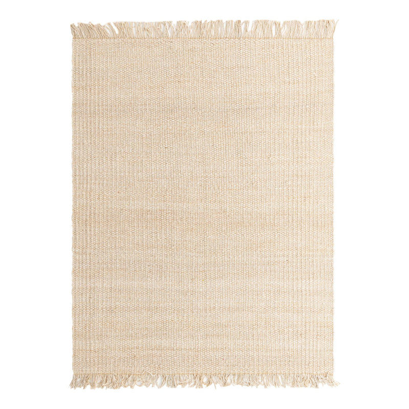 Tapis ivoire noué à la main Gelman, Rectangle 2 pi x 3 pi 1 po, Ivory