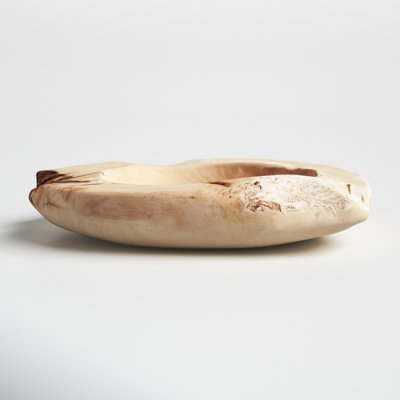 Patina Abstract Teak Wood Decorative Bowl