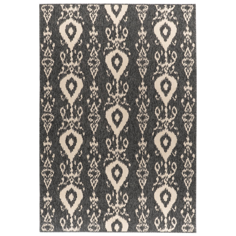 Dherri Ikat Indoor / Outdoor Rug, Rectangle 5’3" x 7'7"