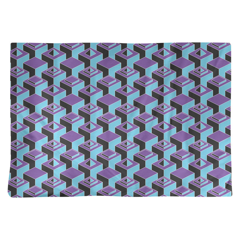 Napperon classique en coton 18 po Skyscraper, Mauve / bleu sarcelle, polyester