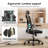 Ergonomic Office Chair, Home Office Desk Chair With Headrest, High Back Computer Chair With Armrests And Adjustable Lumbar Support For Home Office Study Room-948197394-948197395