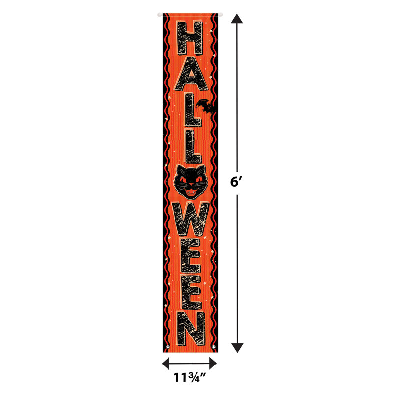 Ensemble de panneaux de porte en tissu rétro Halloween