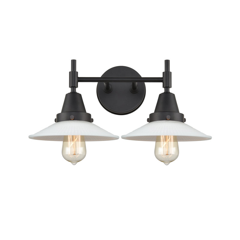 Gayle 2 - Light Dimmable Vanity Light, Matte Black, 4 Watt Vintage LED Bulb, Matte White
