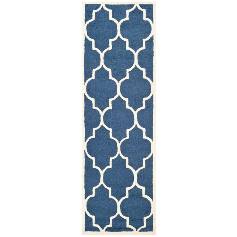 Cannen Hand Tufted Wool Geometric Rug, Runner 2'6" x 14'