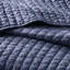 Courtepointe 3 pièces très grand / très grand bleu marine - réversible avec literie en microfibre et coton
