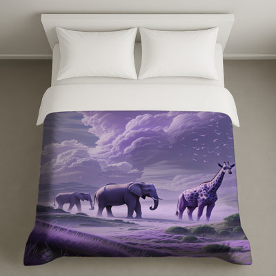 Housses de couette mauve paysage Savannah