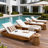 Patio Chaise Lounge with 2-Fold Cushion-739987753