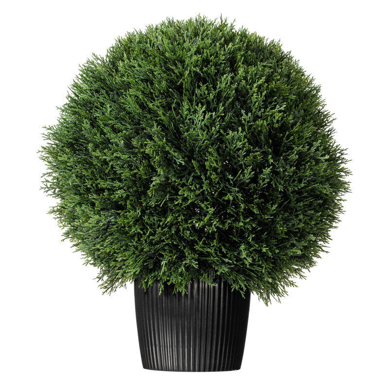 Vickerman Artificial Green Cedar Ball, 20" H x 20" W x 20" D