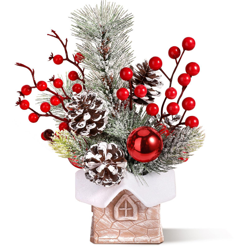 Tabletop Artificial Mini Christmas Tree, Silver