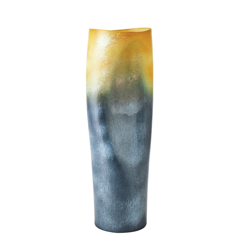 Handmade Porcelain China Table Vase, 26.25" H x 8.25" W x 7.5" D