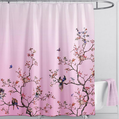 Floral Polyester Shower Curtain