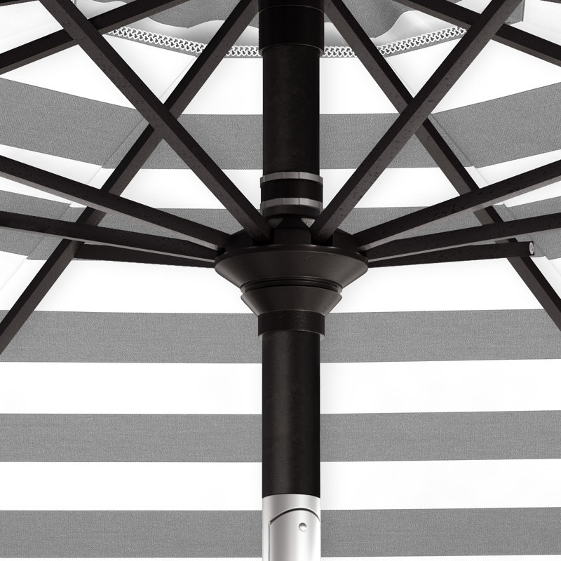 Parasol de marché Aysegul, Rayure Cabana grise / blanche