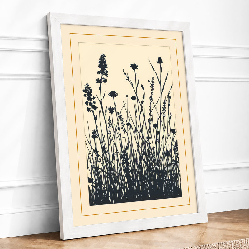 Wildflower Silhouettes Botanical - Print, A3 - 42.0 x 29.7 cm, White