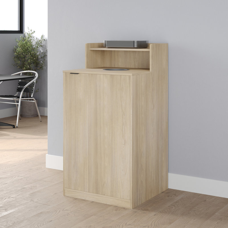 Enceinte de plateau commercial de qualité supérieure avec trou de chute, Bois de chêne