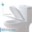 HOROW Nia Compact One-Piece Round Toilet with Dual-Flush System, Space-Saving Floor-Mounted Design, 1.28 GPF-70606292