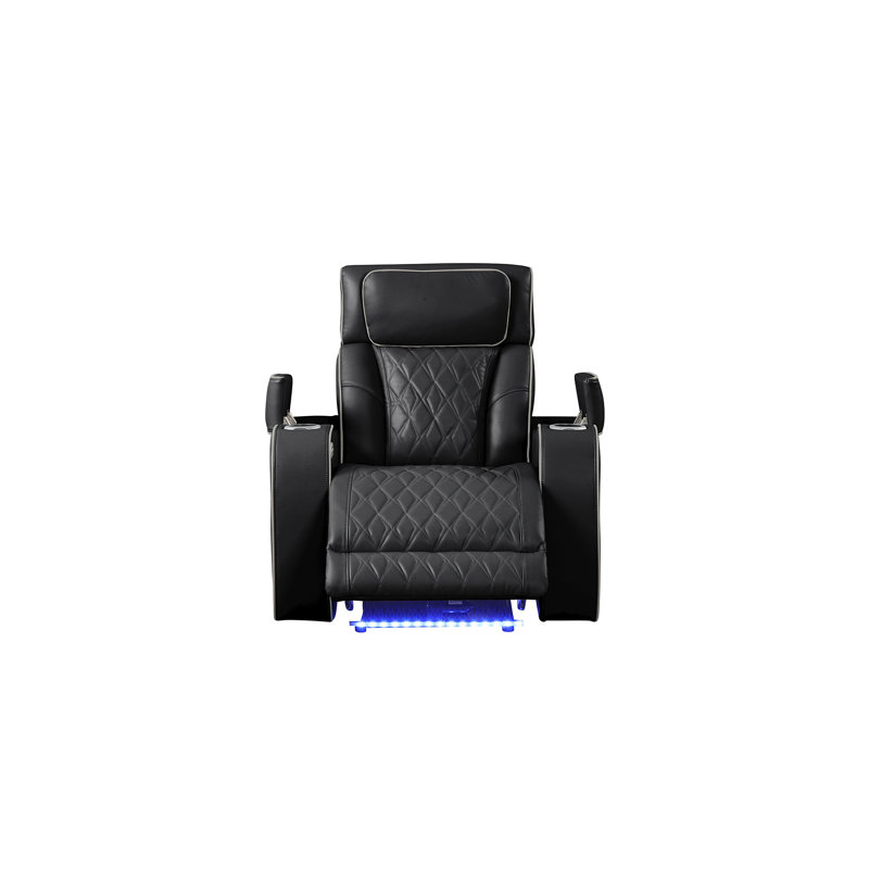 Nostrand 43'' Upholstered Recliner, Black